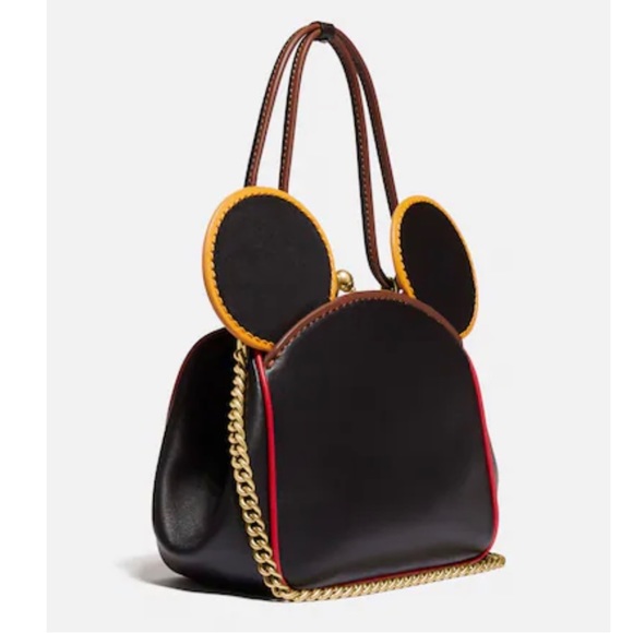 Coach x Disney Mickey Mouse x Keith Haring Leather Kisslock Crossbody Purse - Picture 15 of 16